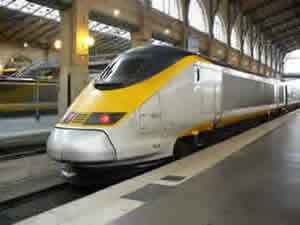 Eurostar Train Gare Du Nord Paris at North East tip of Arrondissement 9
