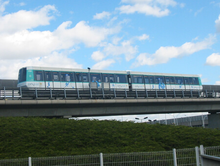 OrlyVal train shuttle at Paris Orly airport