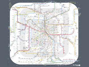 RER map - use to travel from Paris city centre to Disneyland Paris