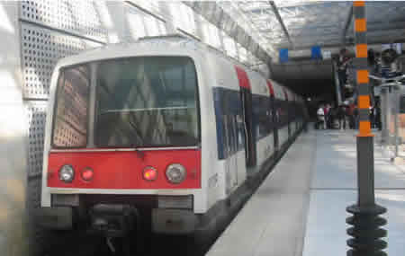 RER train near Val d'Europe, Disneyland Paris